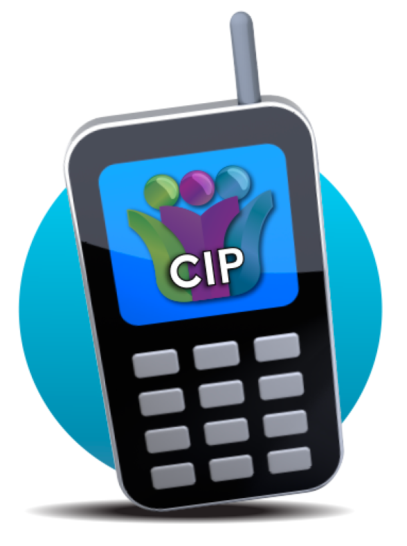 mobile phone with cip on screen